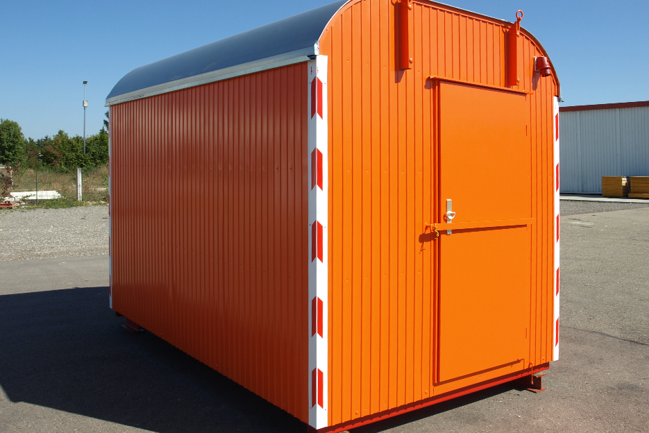 Container Absetzer 3,5 m Türsicherung Knauss Raumsysteme